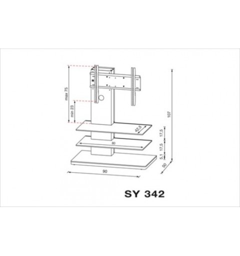 MUNARI SY342NE MOBILE PORTA TV FINO A 50 POLLICI NERO MADE IN ITALY