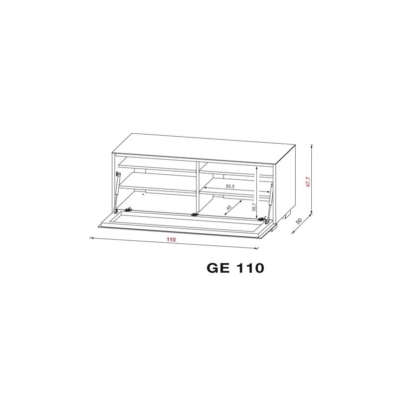 MUNARI GE110BI MOBILE PORTA TV FINO A 42 POLLICI BIANCO MADE IN ITALY