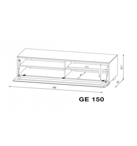 MUNARI GE150NE MOBILE PORTA TV FINO A 63 POLLICI NERO MADE IN ITALY