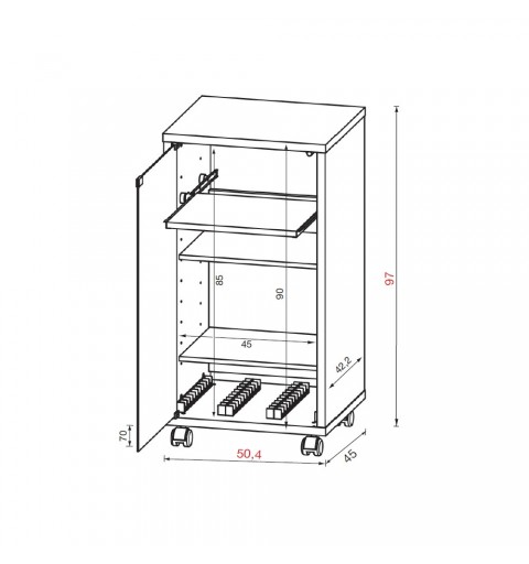 MUNARI MT159NE-BI MOBILE TV/HIFI FINITURA OPACA/LUCIDA CON ANTA BIANCO MADE IN