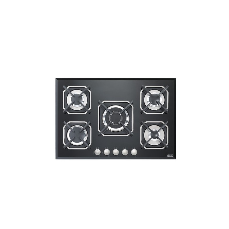 Lofra Hgn7E0 Sirio 75 Black Piano Cottura Valvolato 75Cm 75 Cm