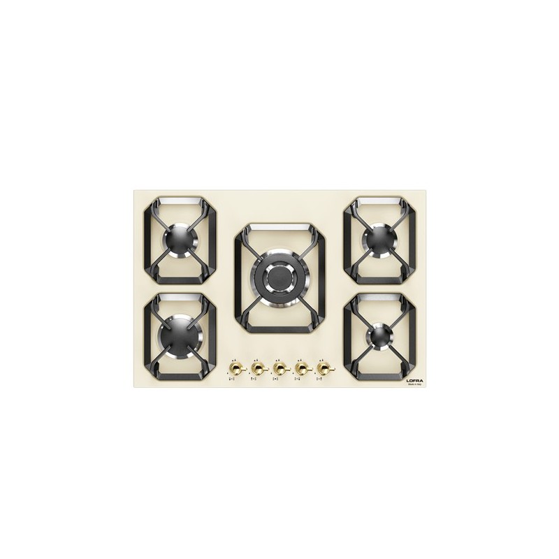 Lofra Hrbi7A0 Bianco Avorio Piano Cottura Valvolato 75Cm Lofra Hrbi7A0 Bianco Avorio Piano Cottura Valvolato 75Cm