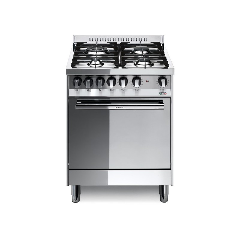 Lofra M66Mf/C 60X60 Cucina Con Piano In Acciaio Lucidato A Lofra M66Mf/C 60X60 Cucina Con Piano In Acciaio Lucidato A