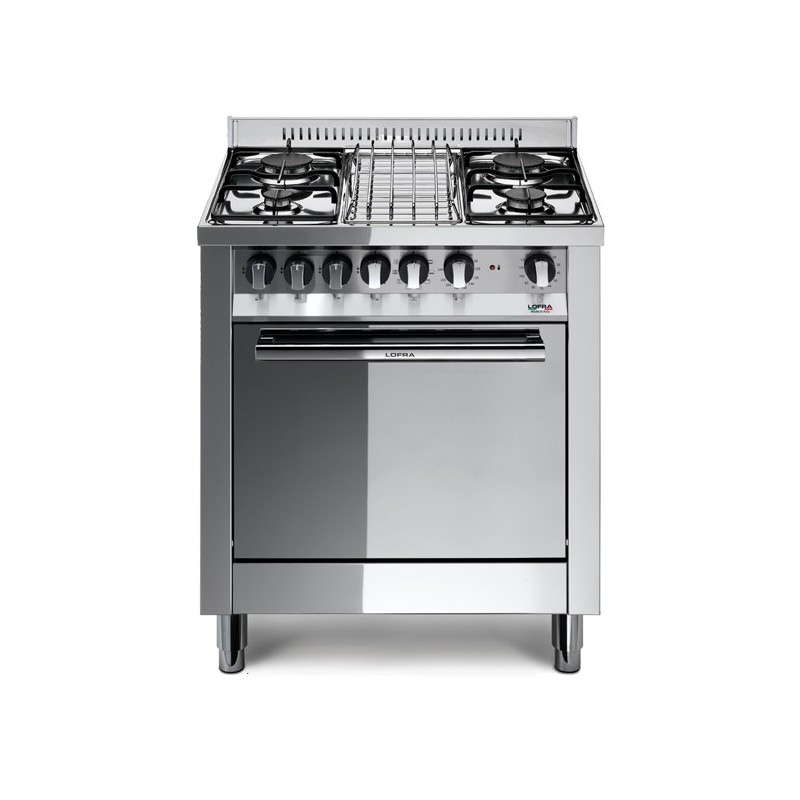 Lofra M75Mf 70X50 Cucina Con Piano In Acciaio Lucidato A