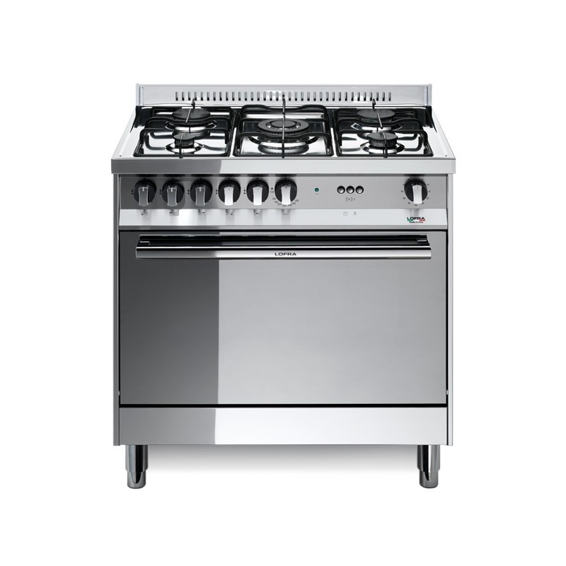 Lofra Mg85G/C 80X50 Cucina Con Piano In Acciaio Lucidato A