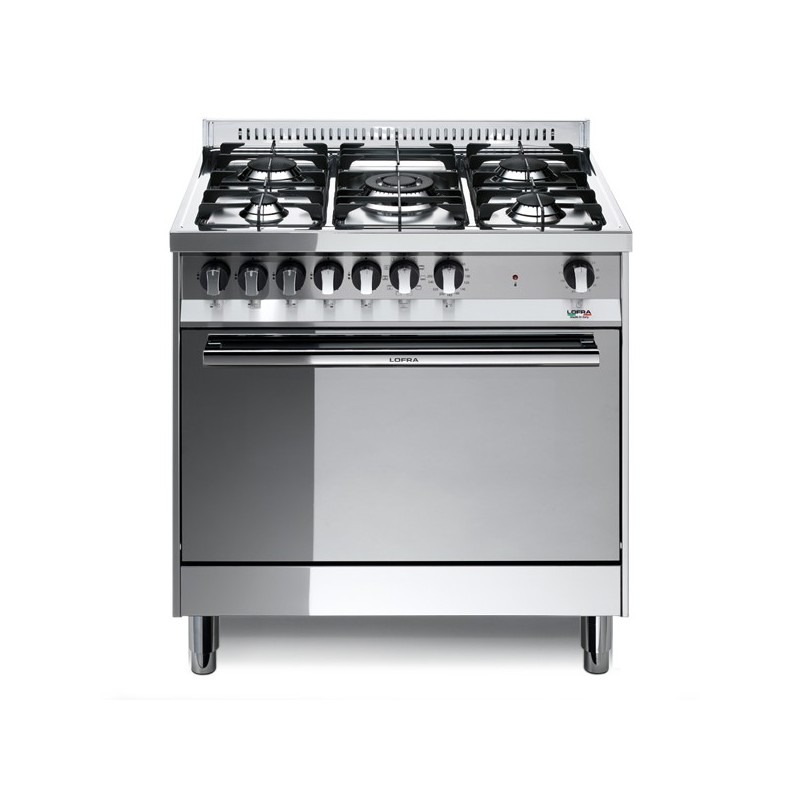 Lofra Mg86Mf/C 80X60 Cucina Con Piano In Acciaio - 5 Fuochi A