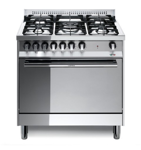 Lofra Mg86Mf/C 80X60 Cucina Con Piano In Acciaio - 5 Fuochi A