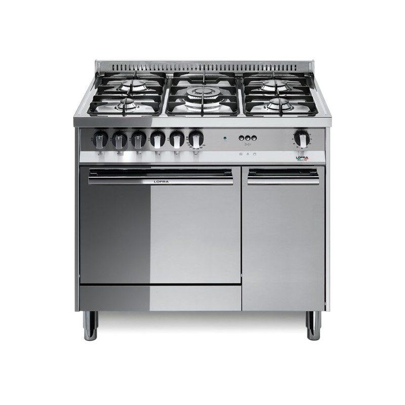 Lofra Mt96Gv/C 90X60 Cucina Con Piano In Acciaio Lucidato A