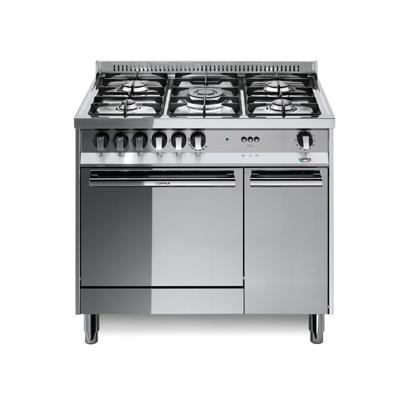 Lofra Mt96Mf/C 90X60 Cucina Con Piano In Acciaio Lucidato A