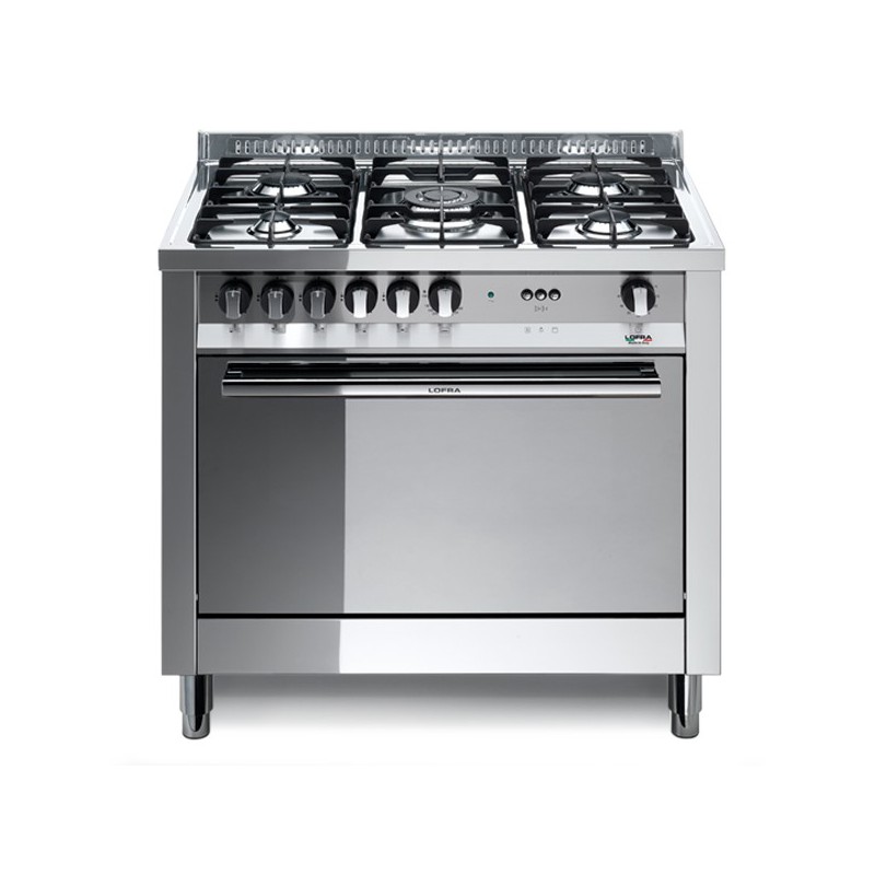 Lofra Mg96Gv/C 90X60 Cucina Con Piano In Acciaio Lucidato A