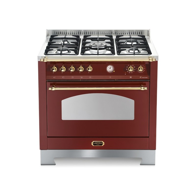 LOFRA RRG96MFT/CI Rosso Burgundy 90X60 CUCINA CON PIANO IN