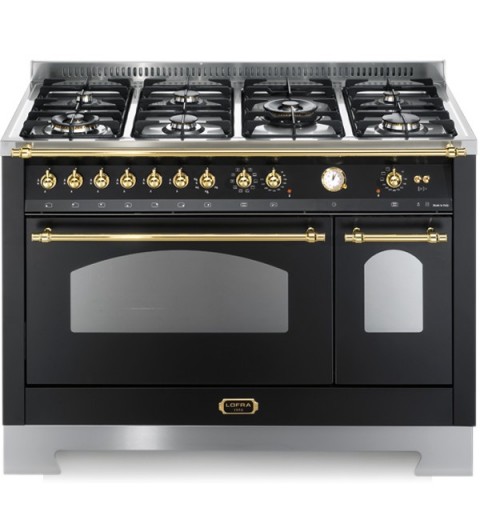Lofra Rnmd126Mft+E /2Aeo Nero Matt 120X60 Cucina Con Piano In