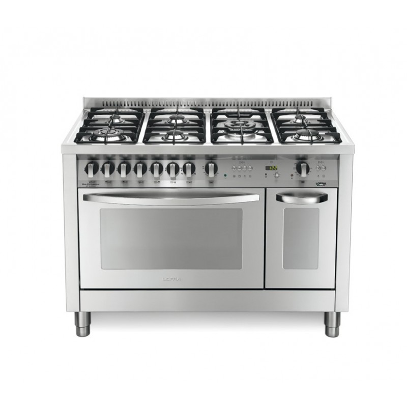 Lofra Pd126Gv+E /2Ci 120X60 Cucina Con Piano In Acciaio