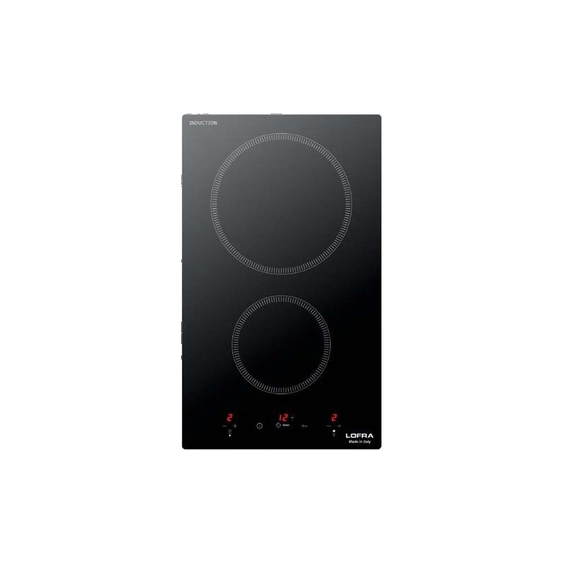 LOFRA HIN302 Luna 30 Induction PIANO AD INDUZIONE 30 CM - 1 ZONA MAX 2 KW CON BOOSTER - 1 ZONA MAX 1.6 KW CON BOOSTER - BLOCCO 
