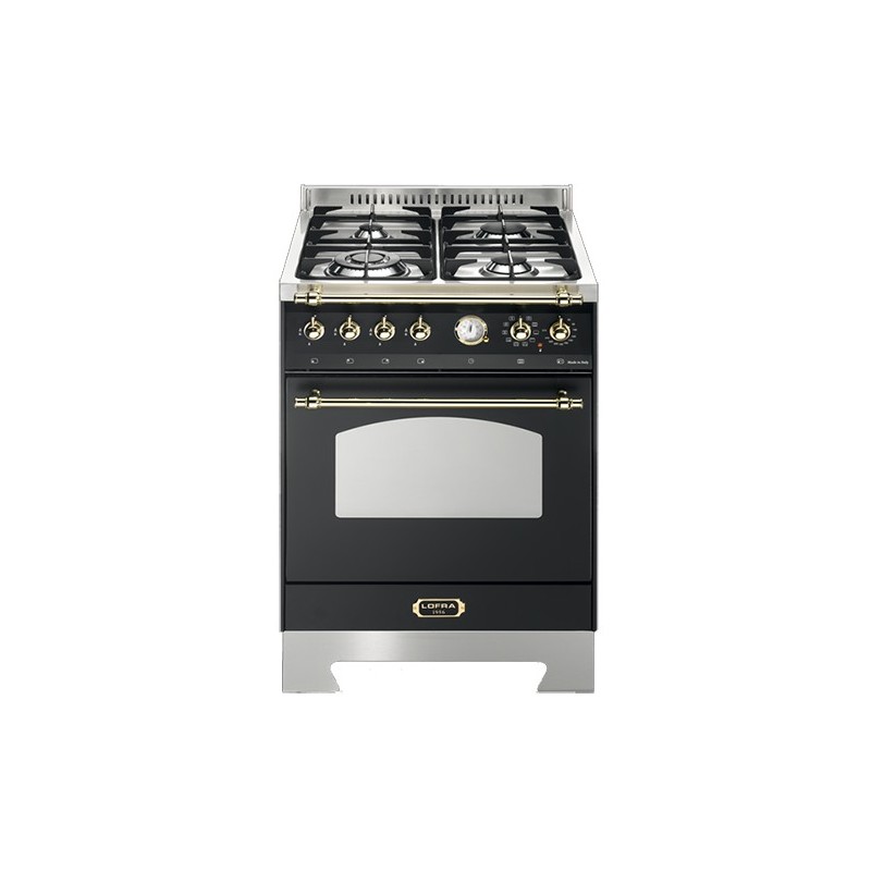 LOFRA RNM66MFT/CI Nero Matt 60X60 CUCINA CON PIANO IN ACCIAIO SATINATO - 4 FUOCHI A GAS DI CUI 1 TRIPLA CORONA - FORNO ELETTRIC LOFRA RNM66MFT/CI Nero Matt 60X60 CUCINA CON PIANO IN ACCIAIO SATINATO - 4 FUOCHI A GAS DI CUI 1 TRIPLA CORONA - FORNO ELETTRIC