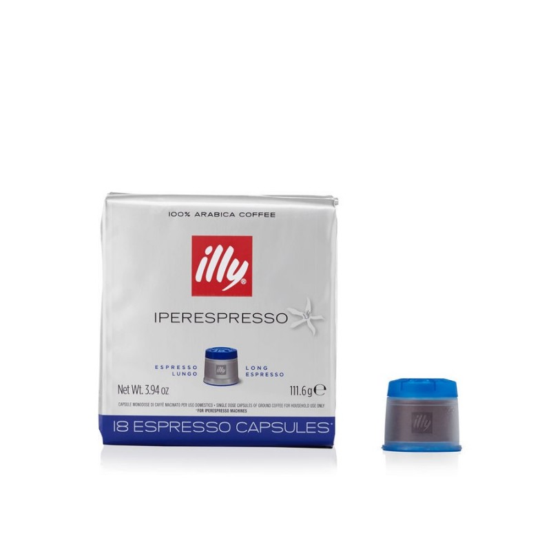 ILLY CAPSULE CAPSULE IPERESPRESSO HOME CAPSULE ESPRESSO LUNGO (BLU) CONF DA 18