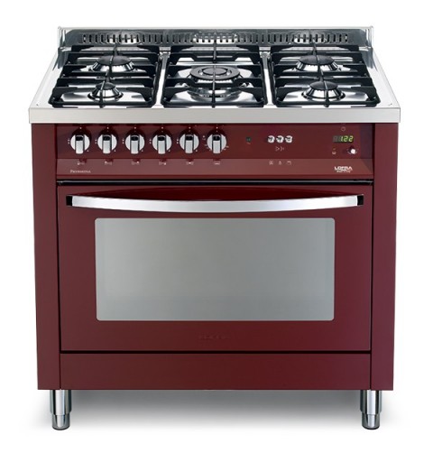 Lofra Prg96Gvt/C Rosso Burgundy 90X60 Cucina Colorata Con Piano