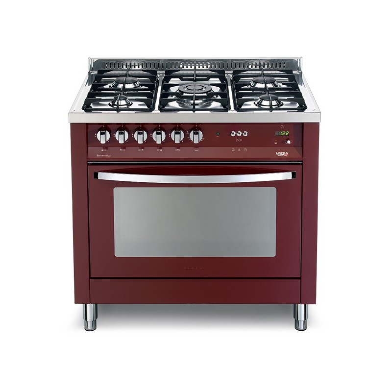 Lofra Prg96Mft/C Rosso Burgundy 90X60 Cucina Colorata Con Piano Lofra Prg96Mft/C Rosso Burgundy 90X60 Cucina Colorata Con Piano