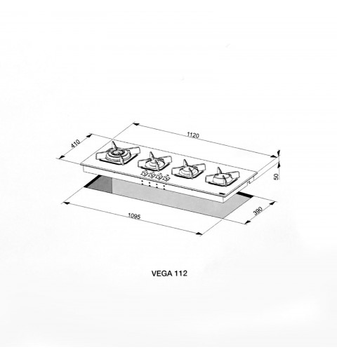 Lofra HGN190 Integrado Encimera de gas Negro