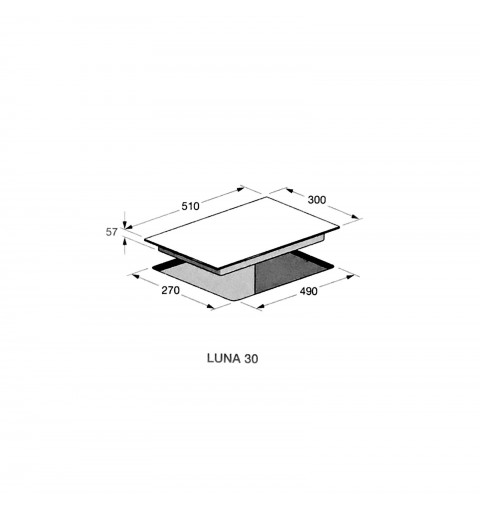 Lofra Luna 30 Built-in Zone induction hob Black