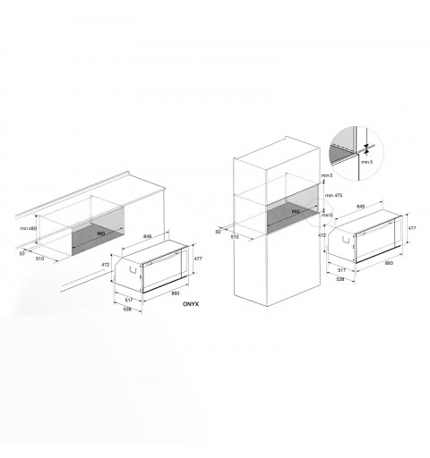 Lofra FYS99EE Elektrischer Ofen 89l 4300W A Edelstahl Backofen