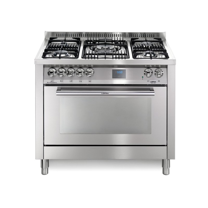 LOFRA X66GV 60X60 CUCINA CON PIANO IN ACCIAIO LUCIDATO - 4 FUOCHI A GAS - FORNO A GAS VENTILATO DA 66 LT CON GRILL