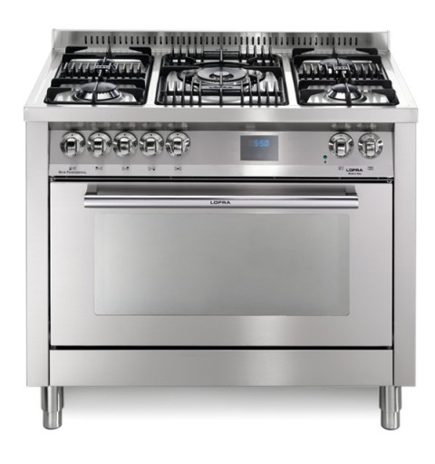 LOFRA X66GV 60X60 CUCINA CON PIANO IN ACCIAIO LUCIDATO - 4 FUOCHI A GAS - FORNO A GAS VENTILATO DA 66 LT CON GRILL