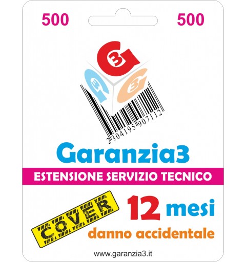 GARANZIA3 GECIT500 ESTENSIONE GARANZIA 3 ANNI PER DANNO ACCIDENTALE / MASSIMALE