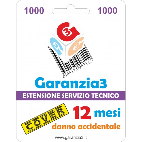 GARANZIA3 GECIT1000 ESTENSIONE GARANZIA 3 ANNI PER DANNO ACCIDENTALE / MASSIMALE