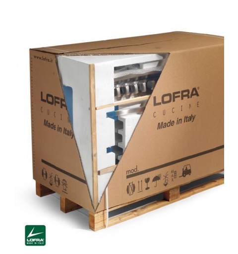 Lofra C66Gv/C 60X60 Cucina Curva Con Piano In Acciaio Lucidato
