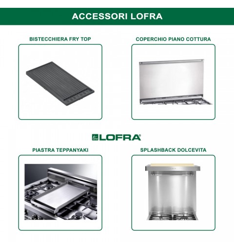 Lofra CSD126GV+E/2Ci Freestanding Gas A-15% Stainless steel