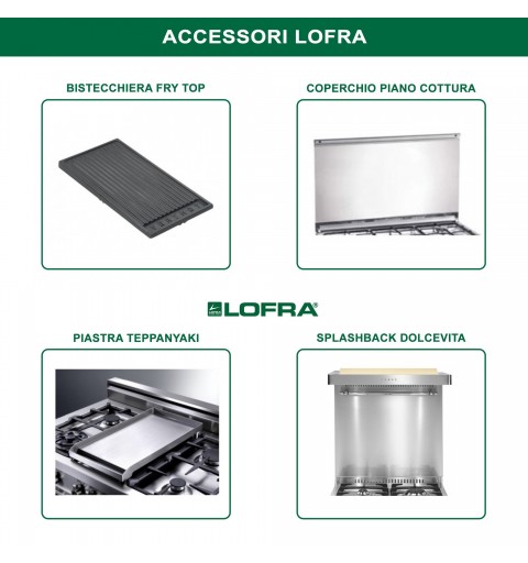 Lofra HDS640 Integrado Encimera de gas Acero inoxidable