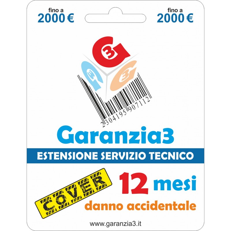 GARANZIA3 GECIT2000 ESTENSIONE GARANZIA 3 ANNI PER DANNO ACCIDENTALE / MASSIMALE