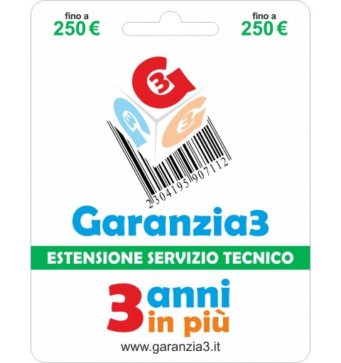 GARANZIA3 GR3V500 ESTENSIONE GARANZIA 3 ANNI PER PRODOTTI FINO A 500 EURO