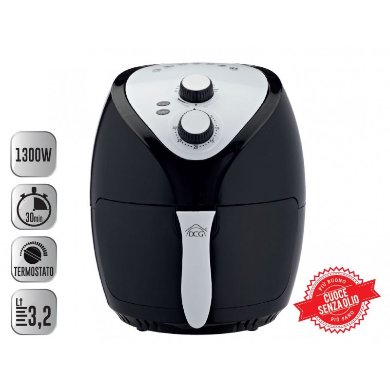 DCG FR3503N Friggitrice ad Aria Senza Olio 3,5Litri AIRFRYER 1300w