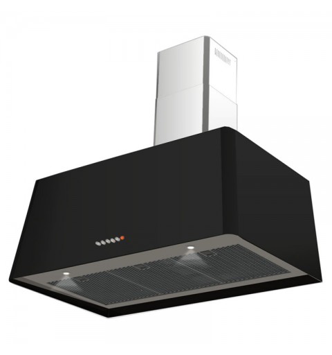 Lofra Cappa Da Cucina Nera 90 Cm Rainbow - Camino inox - Illuminazione led