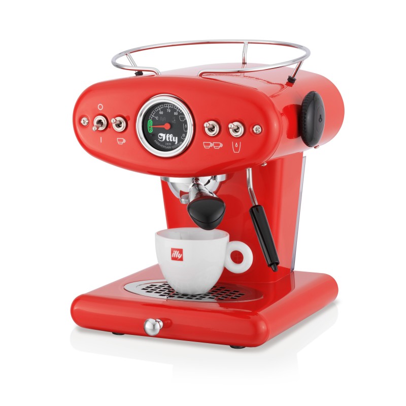 Illy Macchina da caffè a cialde E.S.E. e macinato - Trio X1 Anniversary  E.S.E. & Ground Rosso