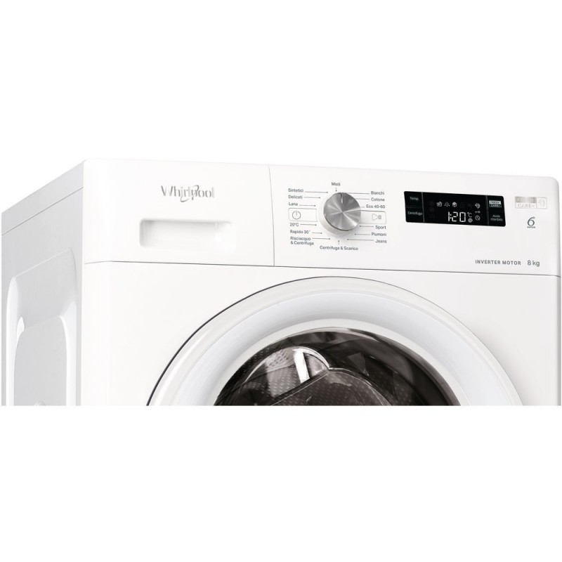 Whirlpool FFS P8 IT machine à laver Charge avant 8 kg 1200 tr min C Blanc