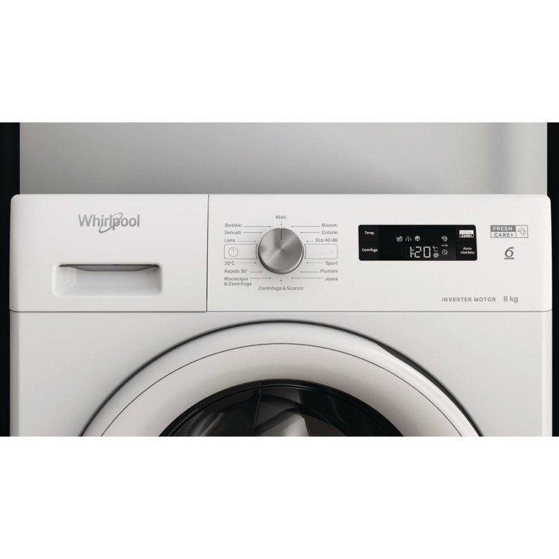 Whirlpool FFS P8 IT lavatrice Caricamento frontale 8 kg 1200 Giri min C Bianco