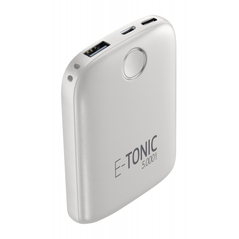 Cellularline E-Tonic banque d'alimentation électrique 5000 mAh Blanc