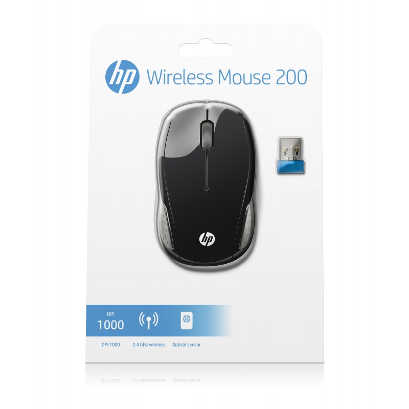 HP 200 mouse Ambidestro RF Wireless Ottico 1000 DPI