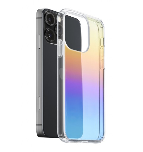 Cellularline Prisma - iPhone 13 Pro Custodia semi-trasparente con effetto iridescente Trasparente