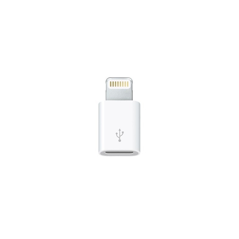 Apple MD820ZM A cambiador de género para cable Lightning MicroUSB Blanco