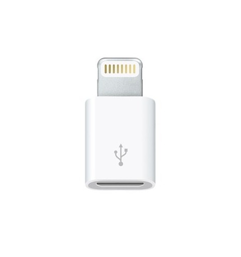 Apple MD820ZM A cambiador de género para cable Lightning MicroUSB Blanco