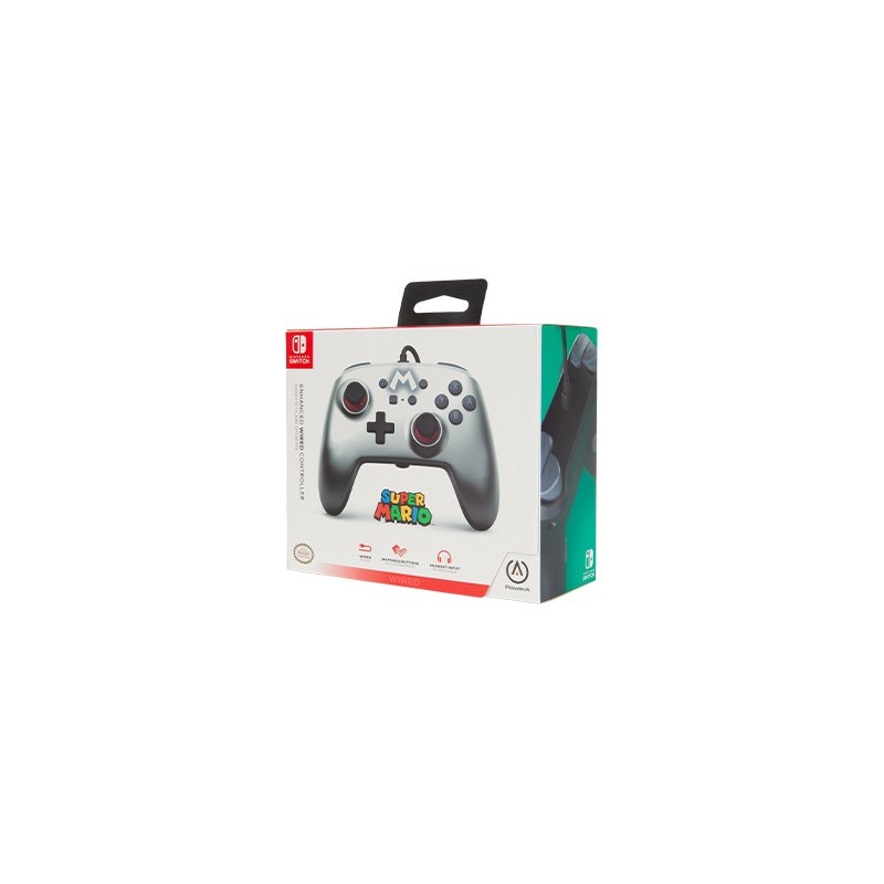 PowerA 1517917-01 mando y volante Gris USB Gamepad Analógico Digital Nintendo Switch