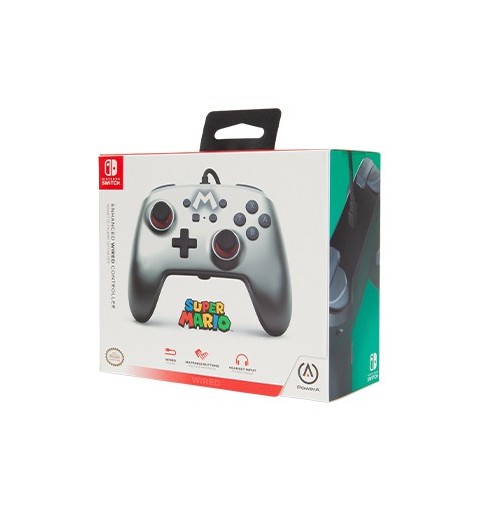 PowerA 1517917-01 mando y volante Gris USB Gamepad Analógico Digital Nintendo Switch