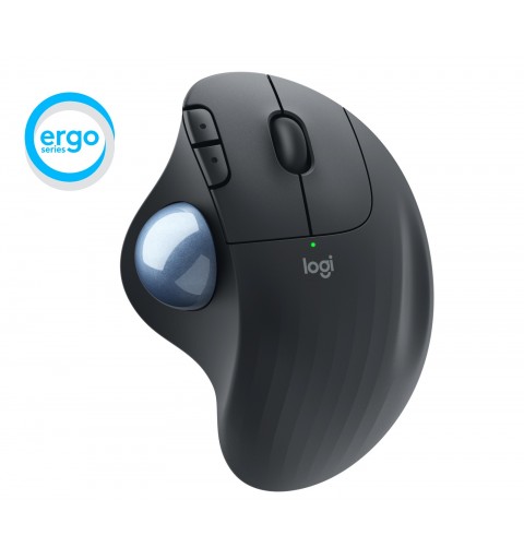 Logitech ERGO M575 mouse Mano destra Wireless a RF + Bluetooth Trackball 2000 DPI