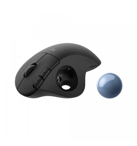 Logitech ERGO M575 mouse Mano destra Wireless a RF + Bluetooth Trackball 2000 DPI
