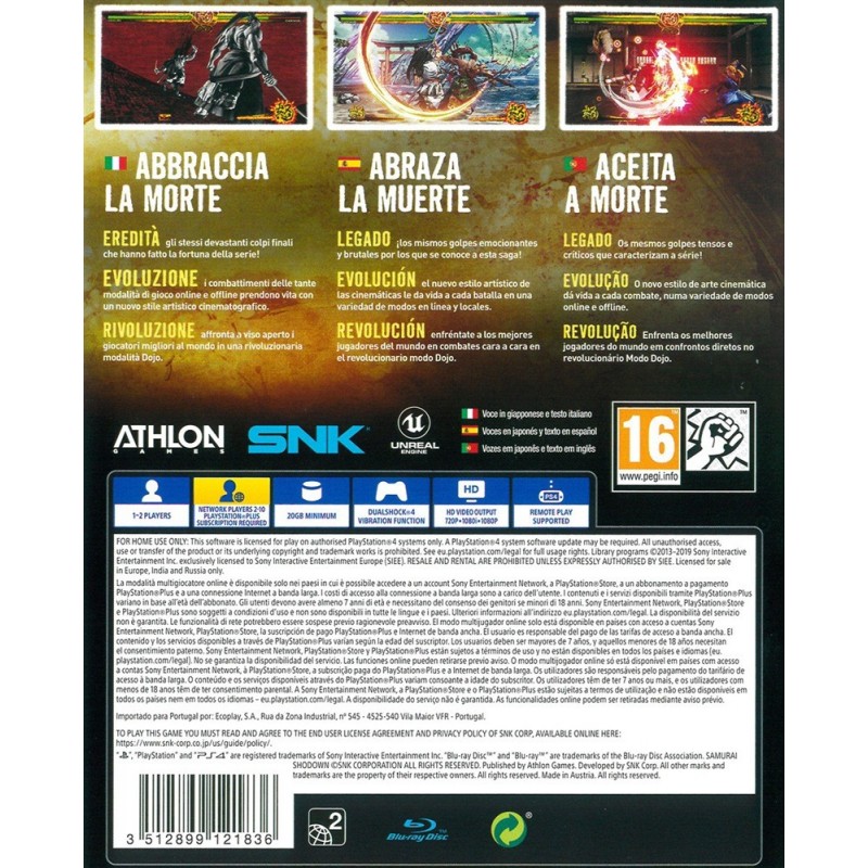 Focus Samurai Shodown (PS4) Estándar PlayStation 4
