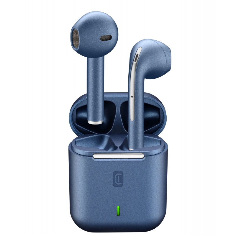 Cellularline TUCK Auricolari Bluetooth® TWS a capsula, con custodia di ricarica Blu